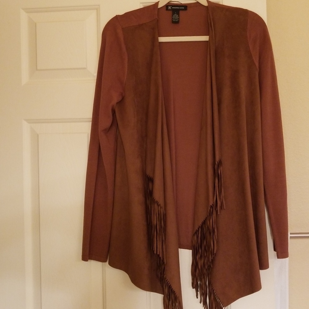 INC international concepts fringed sweater